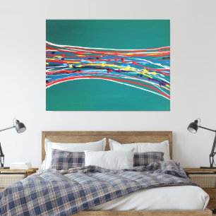 Abstrakt Grönt Art Contemporary Modern Canvastryck