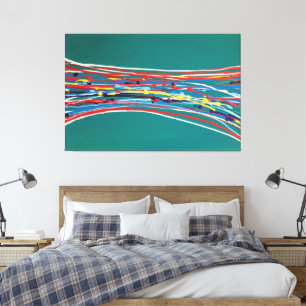 Abstrakt Grönt Art Contemporary Modern Canvastryck