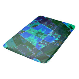 Abstrakt grönt, betesdelar och blå himmel, notade badrumsmatta