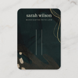 Abstrakt Grönt Black Guld 3 Hair-stift band Visnin Visitkort