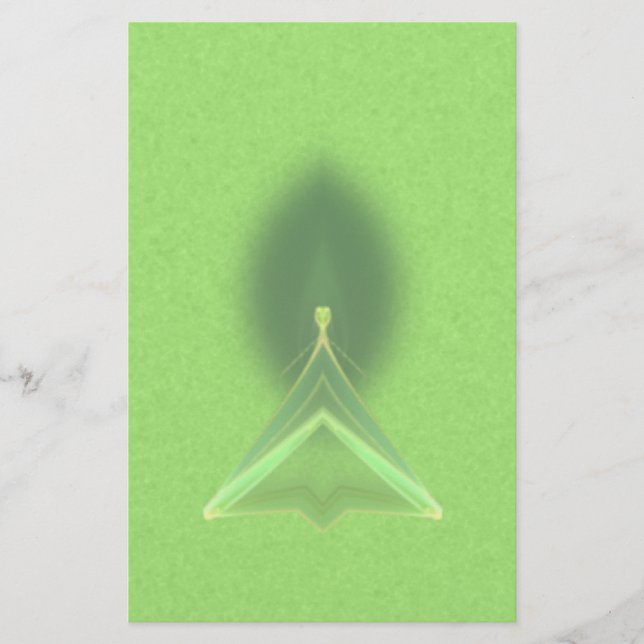 Abstrakt Grönt Fe Stationery Brevpapper (Framsida)