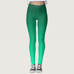 Abstrakt grönt födelsekontrast ren färg trend mo leggings