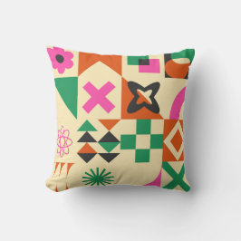 Abstrakt Grönt för färgämnet geometriskt Mönster Kudde