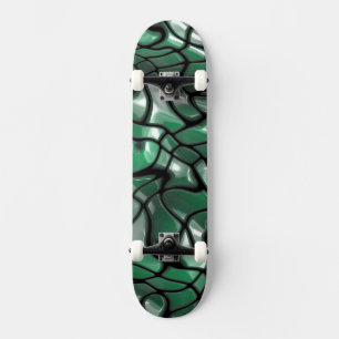Abstrakt Grönt Gems Mini Skateboard Bräda 18,7 Cm