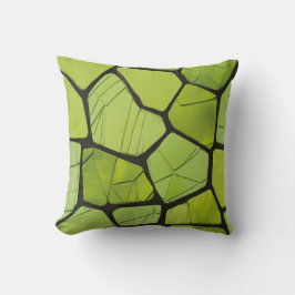 Abstrakt Grönt Geometric Mosaic Kudde