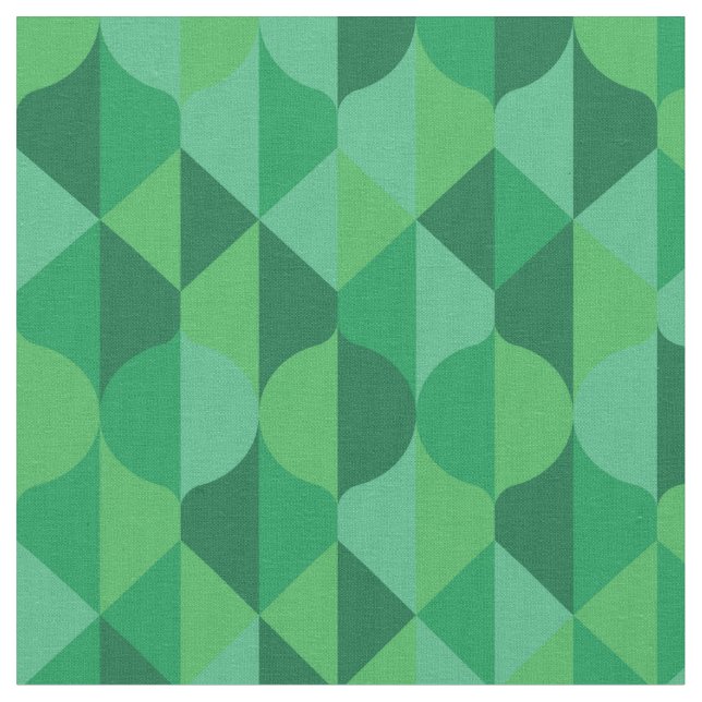 Abstrakt grönt lämnar geometriskt mönster tyg (Närbild)