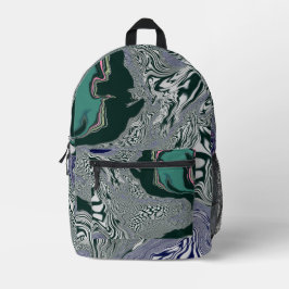 —Abstrakt Grönt Marble Swirl Art