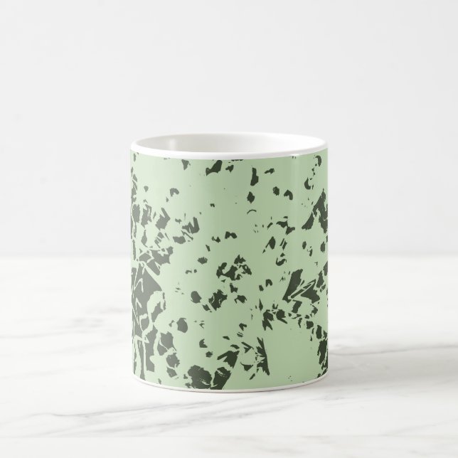 Abstrakt Grönt Marble with Stänk of Paint Kaffemugg (Center)