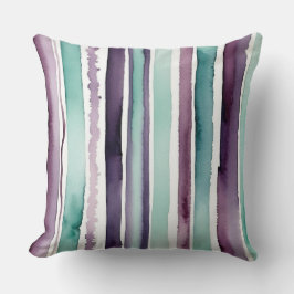 abstrakt grönt och lila rand kudde