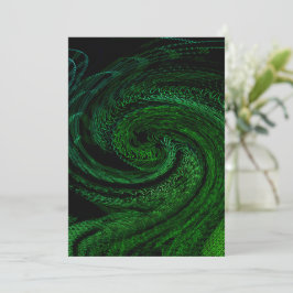 Abstrakt Grönt Stationery Inbjudningar