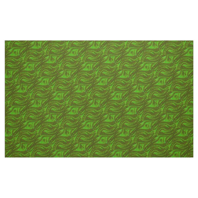 Abstrakt grönt Swirl Mönster Tyg (Fat Quarter)
