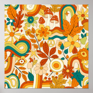 Abstrakt Groovy Modern Mönster Poster