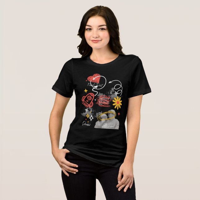 Abstrakt Grunge "Allt om kärlek" T Shirt (Framsida Full)