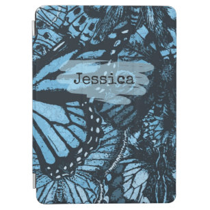 Abstrakt Grunge Blue Butterfly Art Personlig iPad Air Skydd