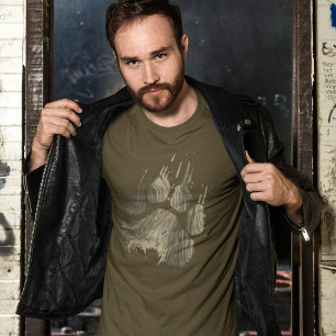 Abstrakt Grunge Brown Grizzly Bear Tass Klo T Shirt