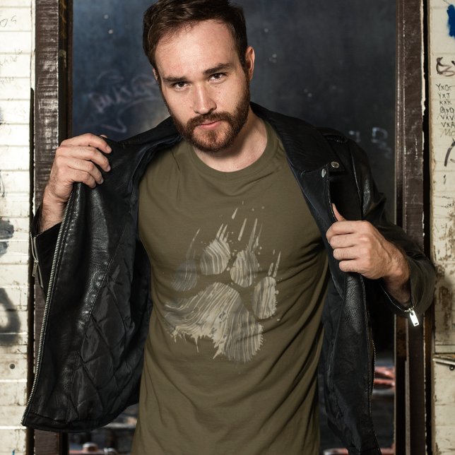 Abstrakt Grunge Brown Grizzly Bear Tass Klo T Shirt (Skapare uppladdad)