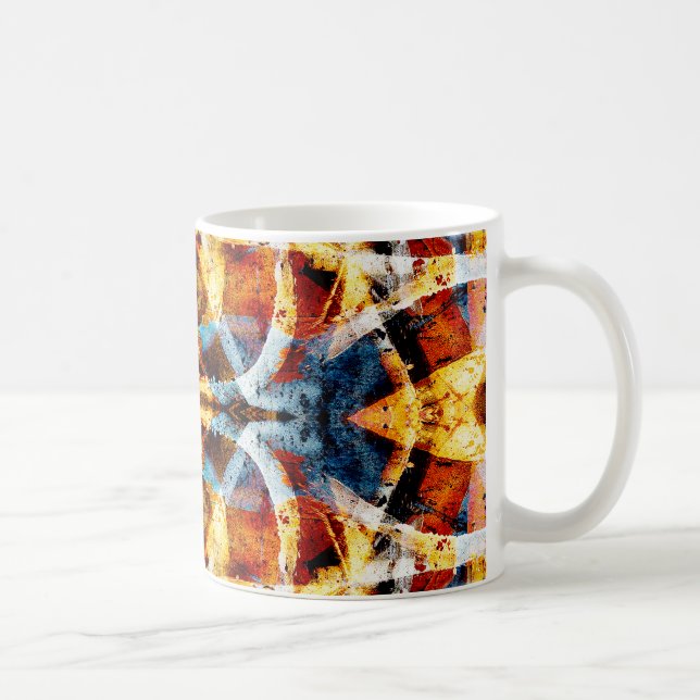 Abstrakt grunge graffiti mönster kaffemugg (Höger)