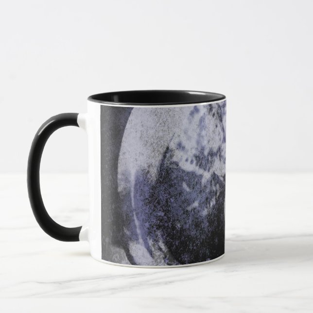 Abstrakt Grunge Ring n Star Ceramic Mugg (Vänster)