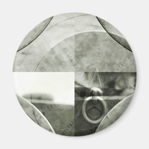 Abstrakt Grunge Ring n Star Magnet