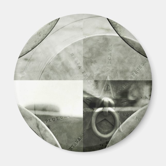 Abstrakt Grunge Ring n Star Magnet (Framsidan)