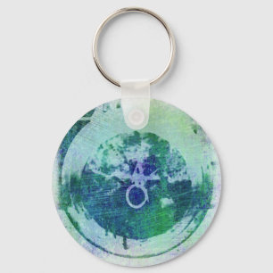 Abstrakt Grunge Ring n Star-Nyckelring Nyckelring