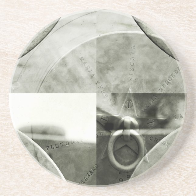 Abstrakt Grunge Ring n Star Sandstone Underlägg (Framsidan)