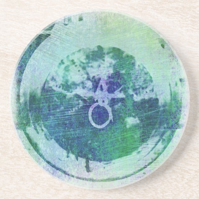 Abstrakt Grunge Ring n Star Sandstone Underlägg Sandsten (Framsidan)