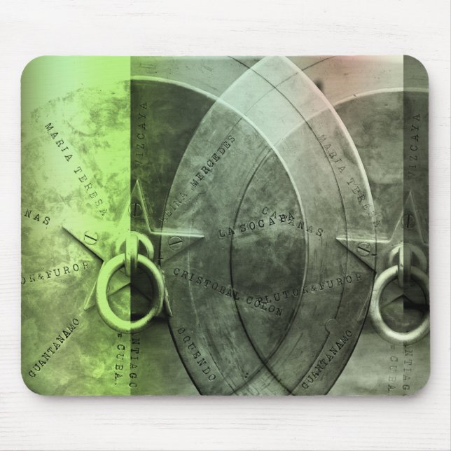 Abstrakt Grunge Ring n Stjärn Mousepad Musmatta (Framsidan)