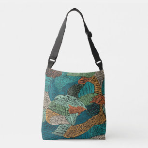 Abstrakt Grunge: Sömlös Mönster design. Axelväska