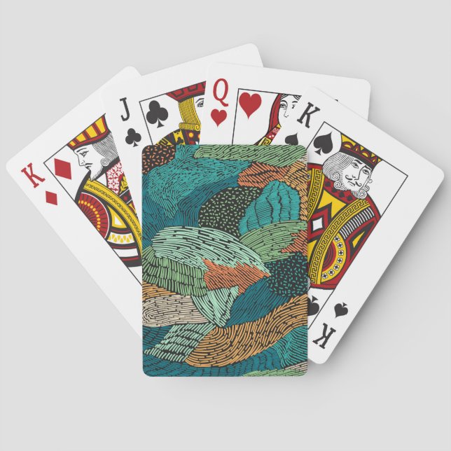 Abstrakt Grunge: Sömlös Mönster design. Casinokort (Baksidan)