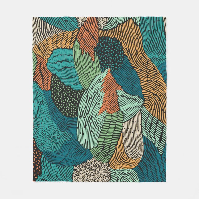 Abstrakt Grunge: Sömlös Mönster design. Fleecefilt (Framsidan)