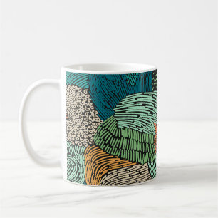 Abstrakt Grunge: Sömlös Mönster design. Kaffemugg