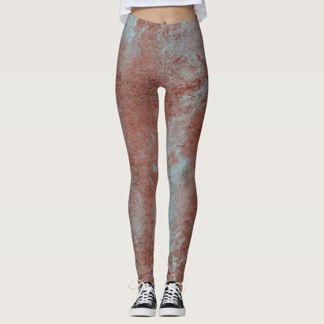 Abstrakt grunge struktur leggings (Framsida)