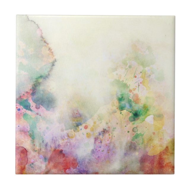 Abstrakt grungestruktur med vattenfärg målar kakelplatta (Framsidan)