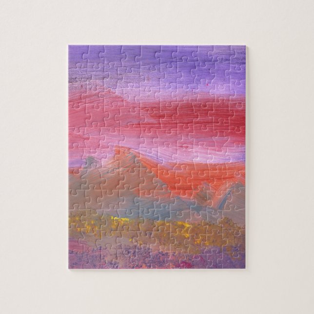 Abstrakt - Guash - Uppfriskande ängar 1 av 2 Pussel (Vertikal)