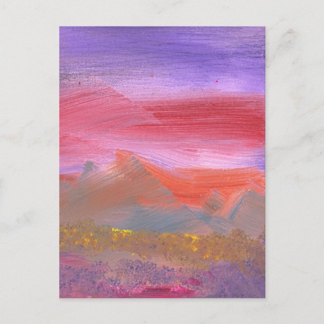 Abstrakt - Guash - Uppfriskande ängar 1 av 2 Vykort (Framsida)