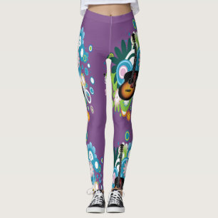 Abstrakt Guitar Leggings