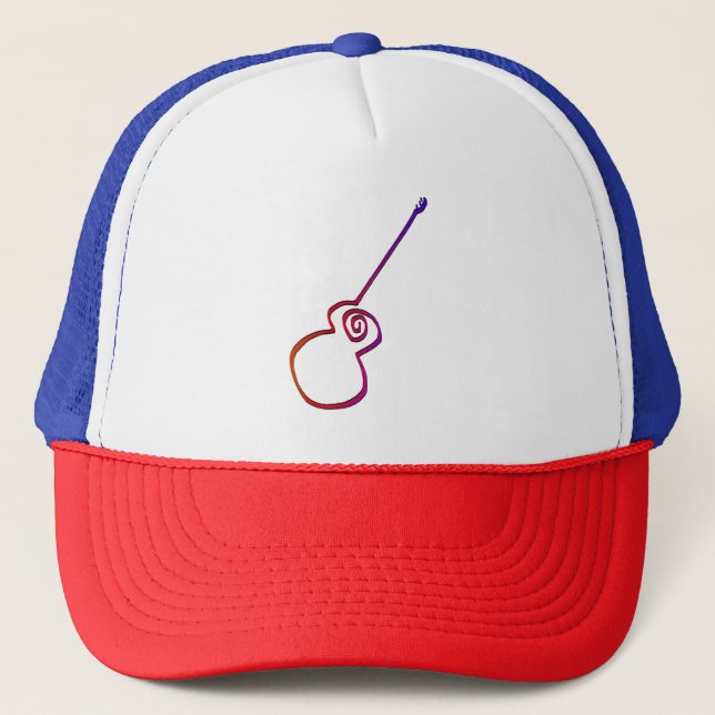 Abstrakt Guitar - Minimalistisk konst Keps (Framsida)