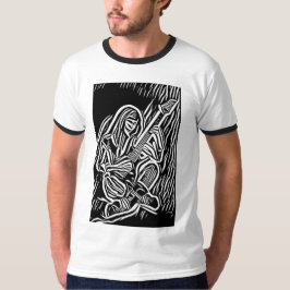 Abstrakt Guitar Player Musician Original Art T Shirt