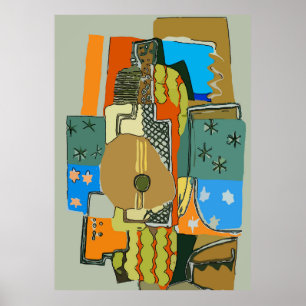 Abstrakt Guitar Poster