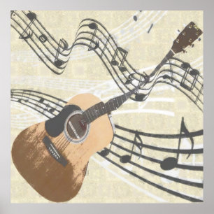 Abstrakt Guitar Poster