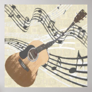 Abstrakt Guitar Poster