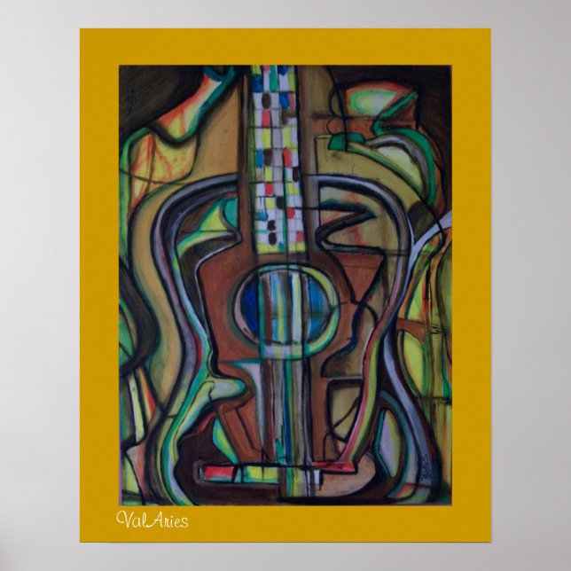 Abstrakt Guitar Poster av ValAries (Framsidan)