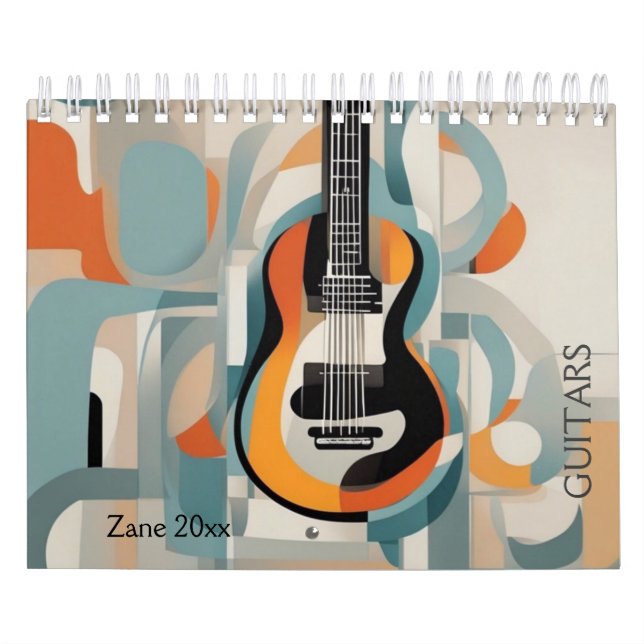 Abstrakt Guitar Watercolor Kalender (Omslag)