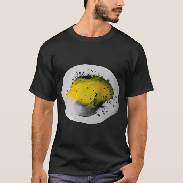 Abstrakt gul fisk t shirt (Framsida)