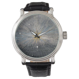 Abstrakt gul stjärnexplosion Mystisk Celestial Kos Armbandsur