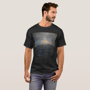 Abstrakt gul stjärnexplosion Mystisk Celestial Kos T Shirt