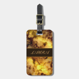 Abstrakt guld- Bokeh Bagagebricka