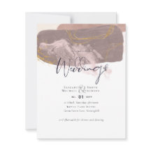 Abstrakt Guld bröllopsinbjudan budget för låg kost