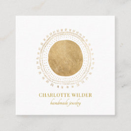 Abstrakt Guld Circle Fyrkantigt Visitkort